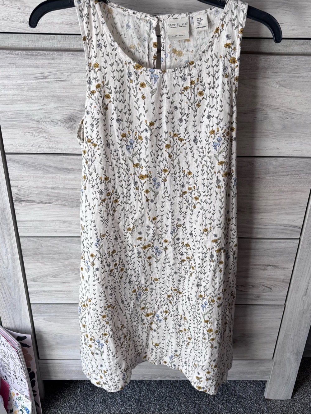 Rachel Zoe Floral Linen Shift Dress
